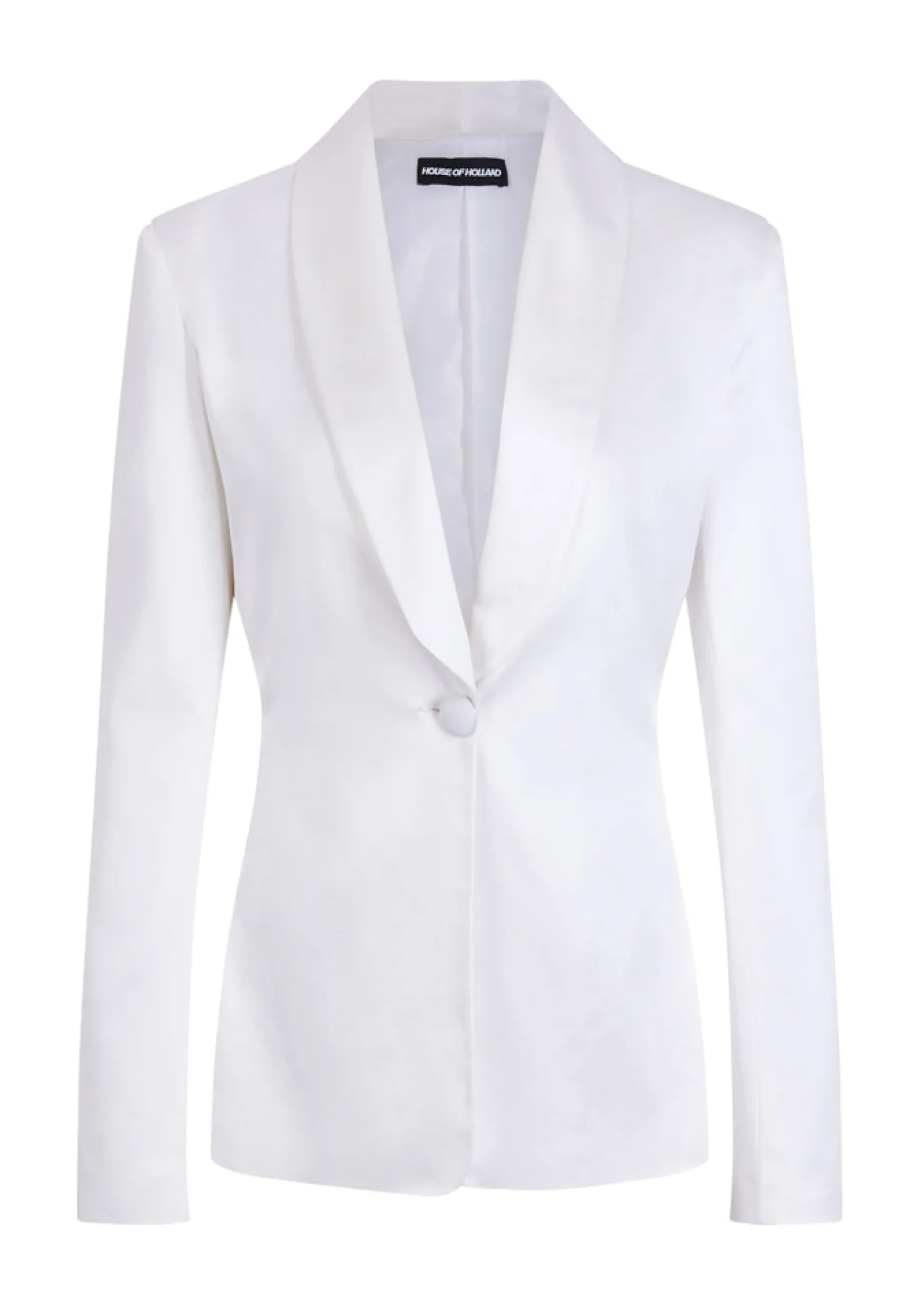 House of Holland White Satin Tailored Jacket