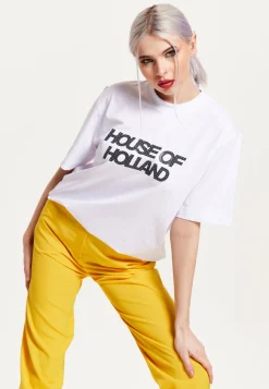 House Of Holland White Transfer Printed T-Shirt With A Small Spot 3D D