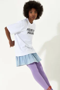 House Of Holland White Transfer Printed T-Shirt With A Small Spot 3D D