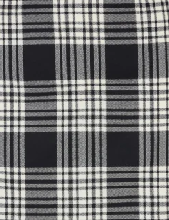 House of Holland Wool Black And White Check Mini Skirt