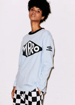 House of Holland x Umbro Blue Long Sleeve Tee | House of Holland