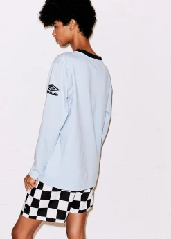 House of Holland x Umbro Blue Long Sleeve Tee | House of Holland