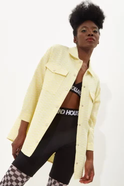 House Of Holland Yellow Jacquard Shirt