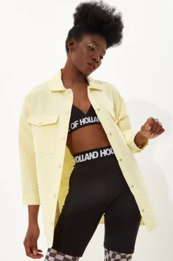 House Of Holland Yellow Jacquard Shirt