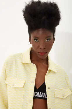House Of Holland Yellow Jacquard Shirt