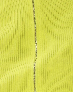 House of Holland Yellow Knitted Rib Mini Skirt with a Front Zip