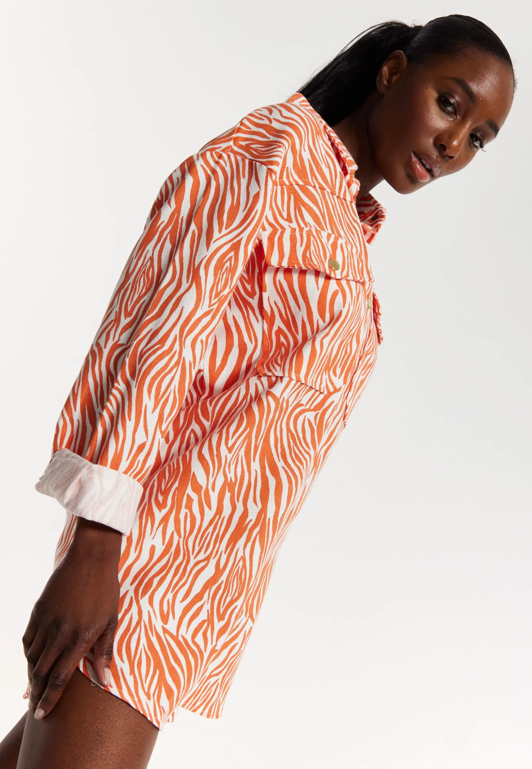 House of Holland Zebra Print Shirt Dress