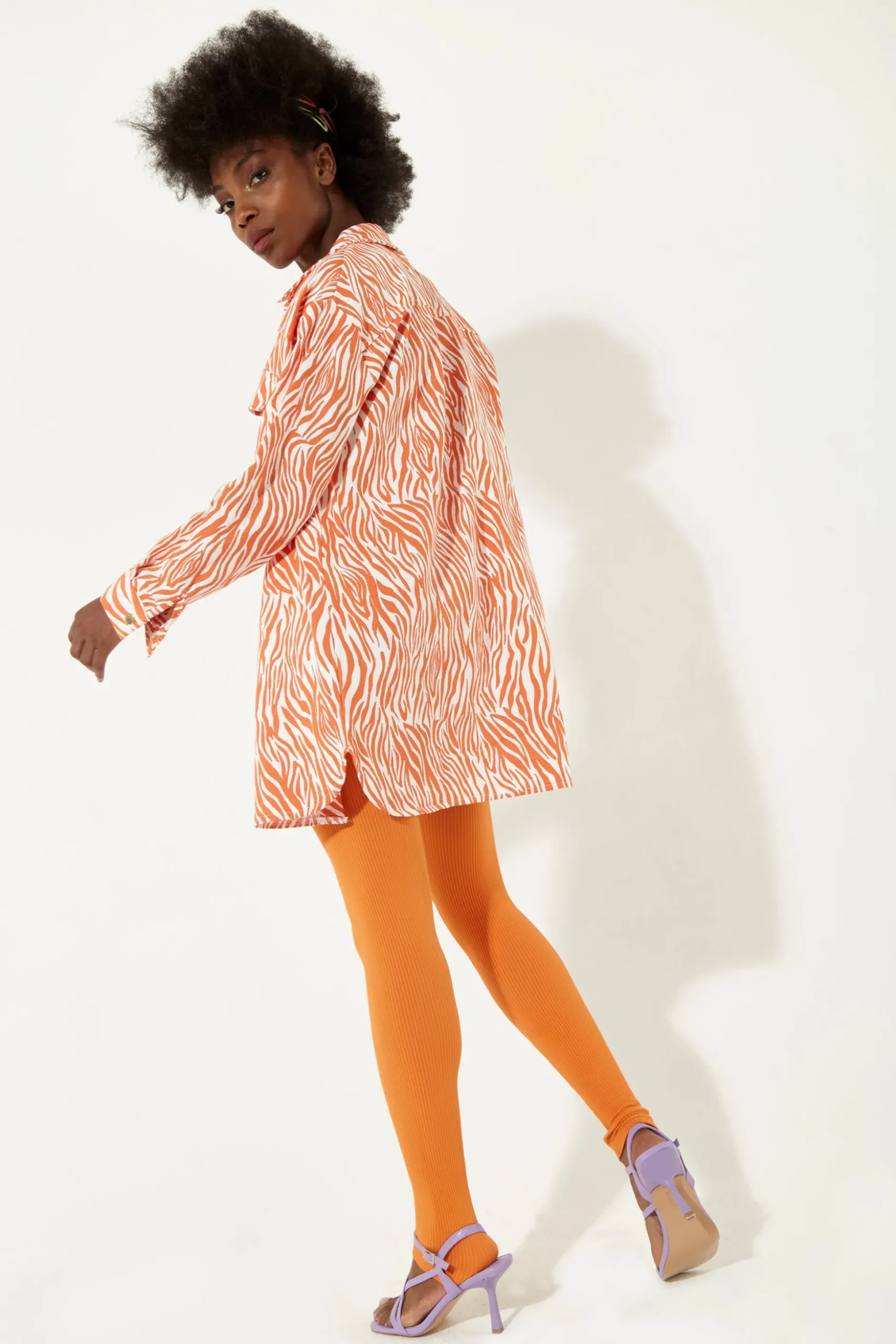House of Holland Zebra Print Shirt Dress