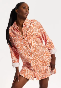 House of Holland Zebra Print Shirt Dress