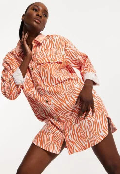 House of Holland Zebra Print Shirt Dress
