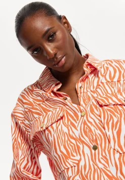House of Holland Zebra Print Shirt Dress