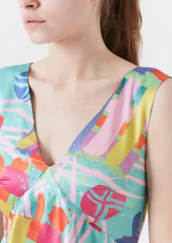 Nova Print Satin Maxi Dress | House of Holland