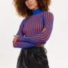Orange And Blue Knitted Jumper