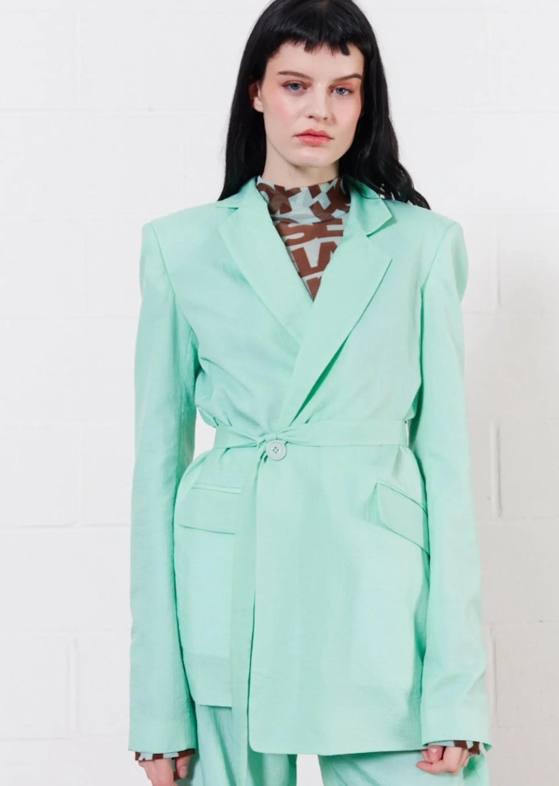 Ripstop Tailored Jacket (Mint Green) | House of Holland