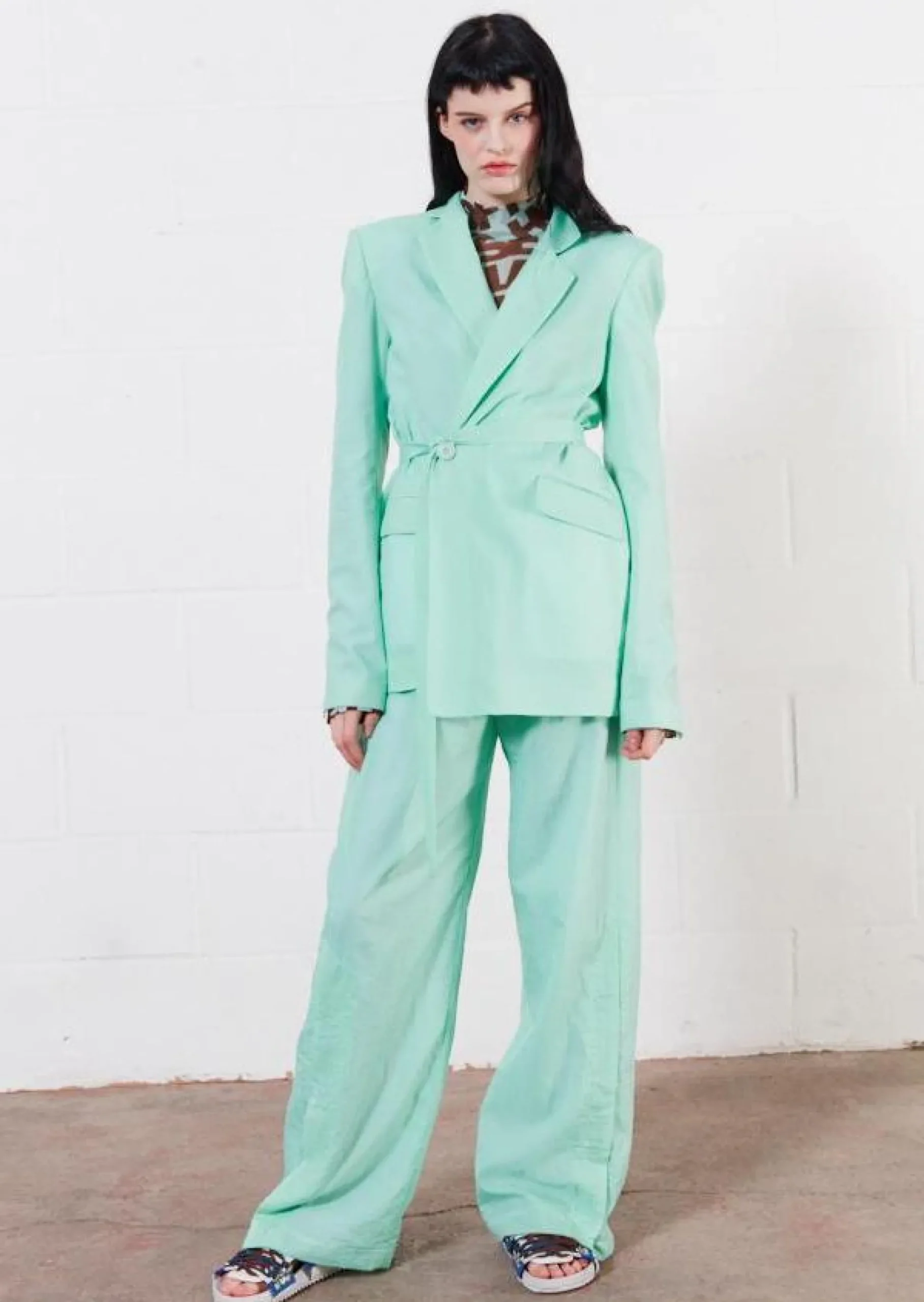 Ripstop Tailored Jacket (Mint Green) | House of Holland