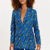 Rocket Print Diamante Embellished Blazer