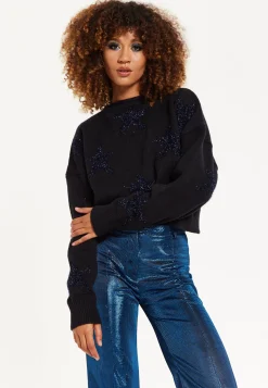 Sparkle Star Jumper in Black