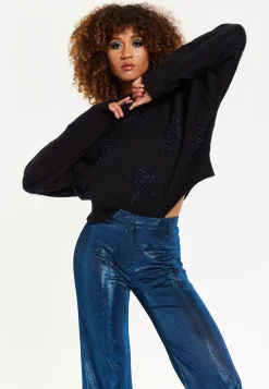Sparkle Star Jumper in Black