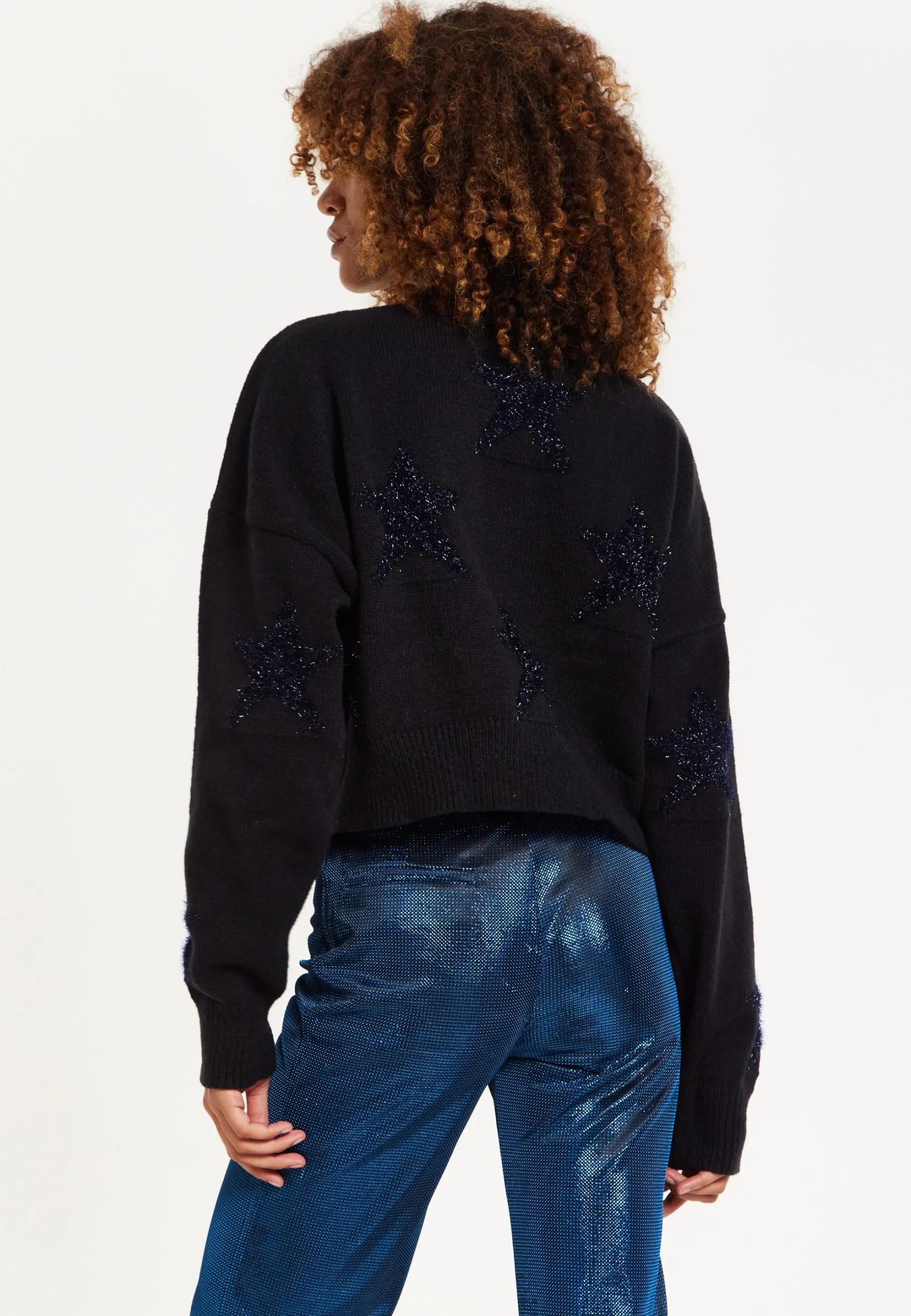 Sparkle Star Jumper in Black