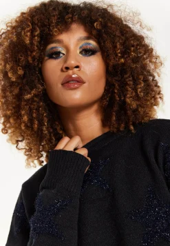 Sparkle Star Jumper in Black