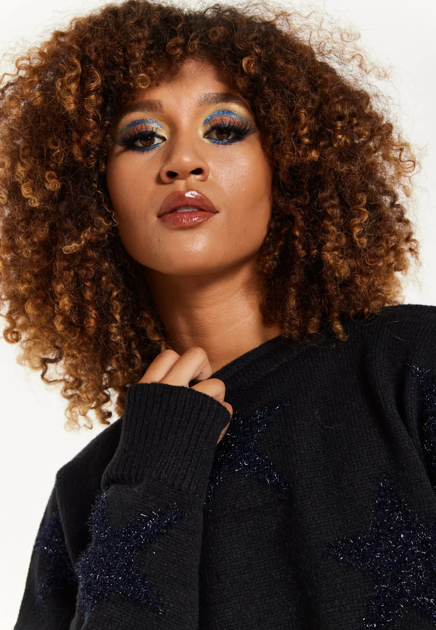 Sparkle Star Jumper in Black