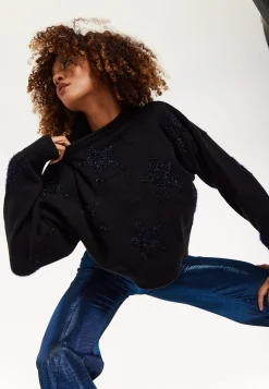 Sparkle Star Jumper in Black