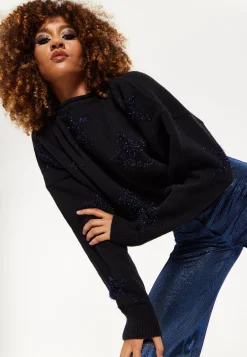 Sparkle Star Jumper in Black