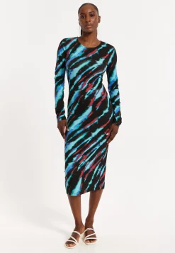 Tie Dye Bodycon Midi Dress
