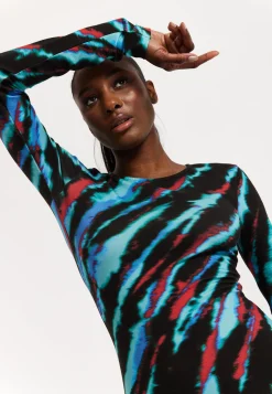 Tie Dye Bodycon Midi Dress