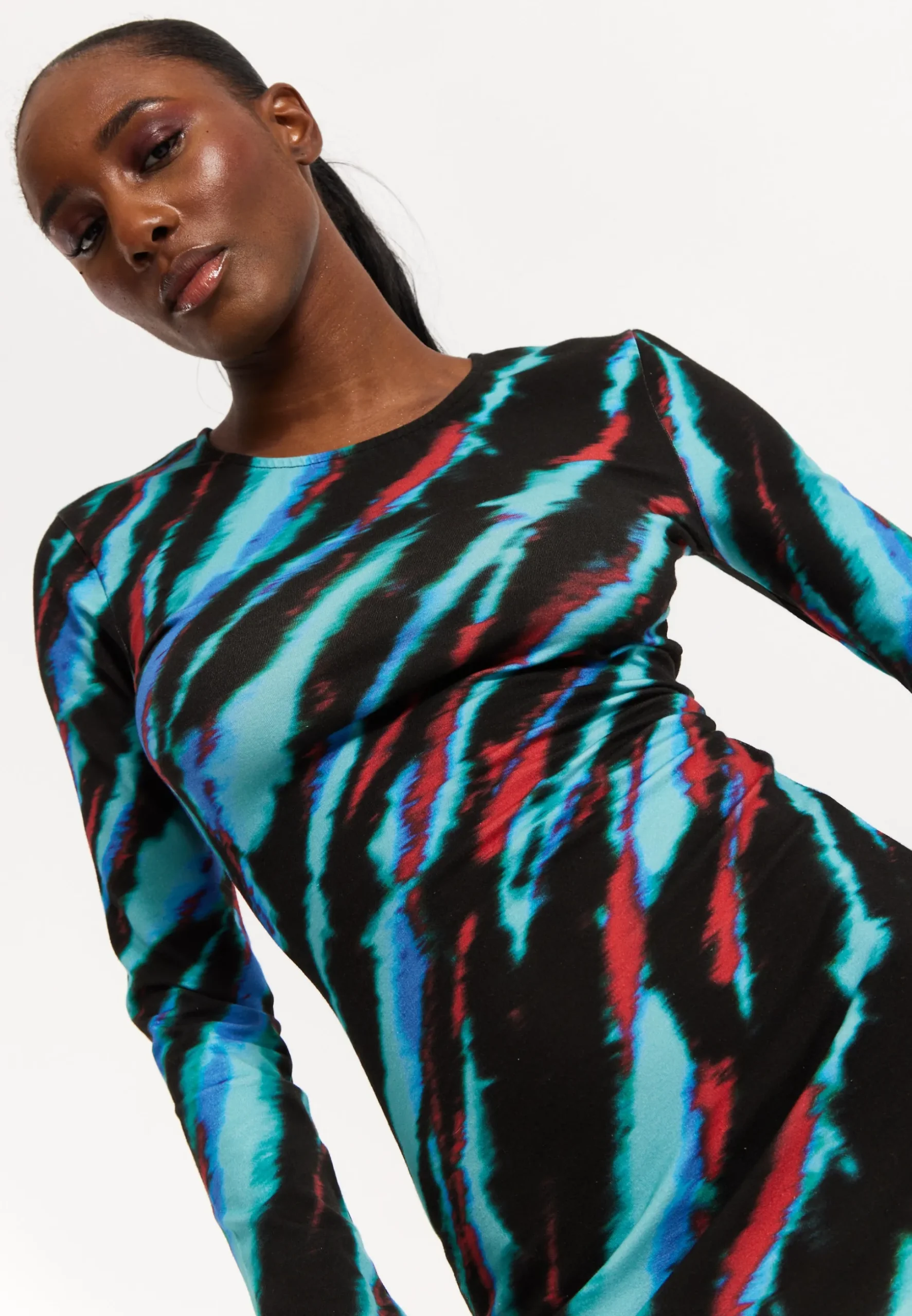 Tie Dye Bodycon Midi Dress