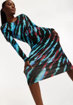 Tie Dye Bodycon Midi Dress