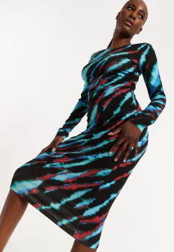 Tie Dye Bodycon Midi Dress